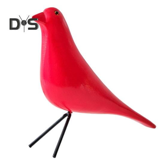

Деревянное украшение в виде птицы, однотонная фигурка птицы, минималистская настольная статуя птицы для гостиной, спальни, офиса, стола красный