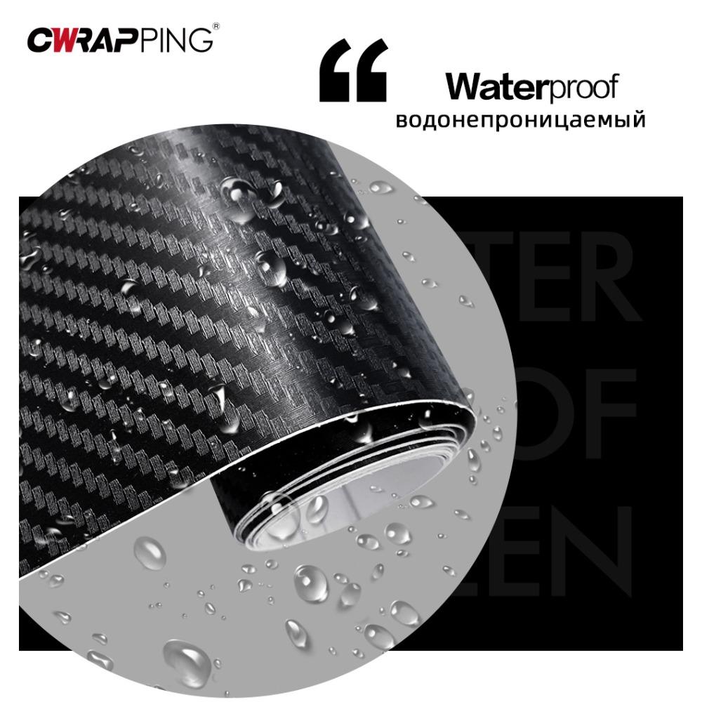 30x127cm Car 3D Carbon Fiber Vinyl Wrap Stickers Auto Styling Stickers for Auto Motorcycle Exterior Protection Film Decorative
