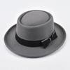 Cappello Jazz in Feltro a Tesa Arrotolata Vintage per Uomo Donna Cappello Pork Pie a Tesa Corta Cappello Trilby Fedora da Gentleman