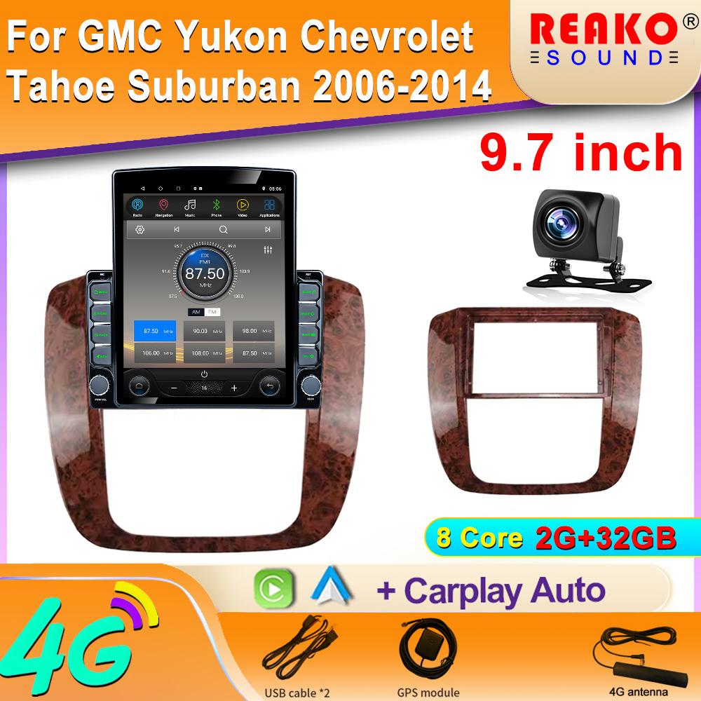 

9,7-дюймовый вертикальный экран Tesla Android автомобильное радио для GMC Yukon Chevrolet Tahoe Suburban 2006-2014 навигационный мультимедийный проигрыватель 8 core 2GB+32GB