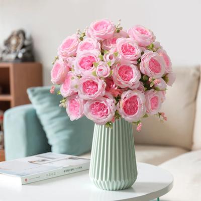1Pcs Rose Artificial Flowers Bouquet 29CM Fake Flowers for Home Decor Garden Wedding Decoration Outdoor Vase Flower Arrangement