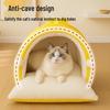 Cute Caterpillar Cat Bed Warm Sofa for Small Pets - Ideal for Autumn/Winter