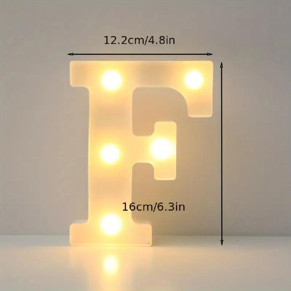 1PC LED Alphabet&Number Lights For Home,Wedding,Proposal,Birthday,Party,Photo Prop, Battery Powered White Decorative Night Light