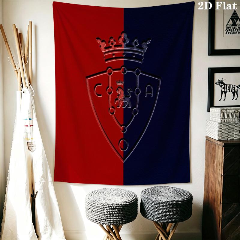 CA Osasuna Wall Tapestry Aesthetic Wall Hanging Printed Fabric Blanket Decorative Tapestries for Bedroom Living Room Home Decor