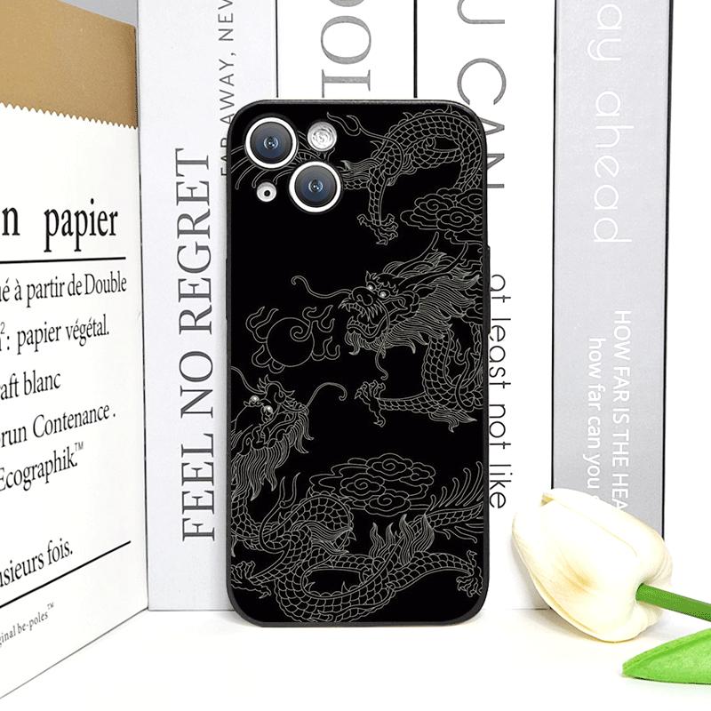 Aesthetic Stylish Cool Black Dragon Printed Phone Case for iPhone 17 16 12 11 14 13 15 Pro Max Mini XS MAX XR 7 Plus Soft Cover