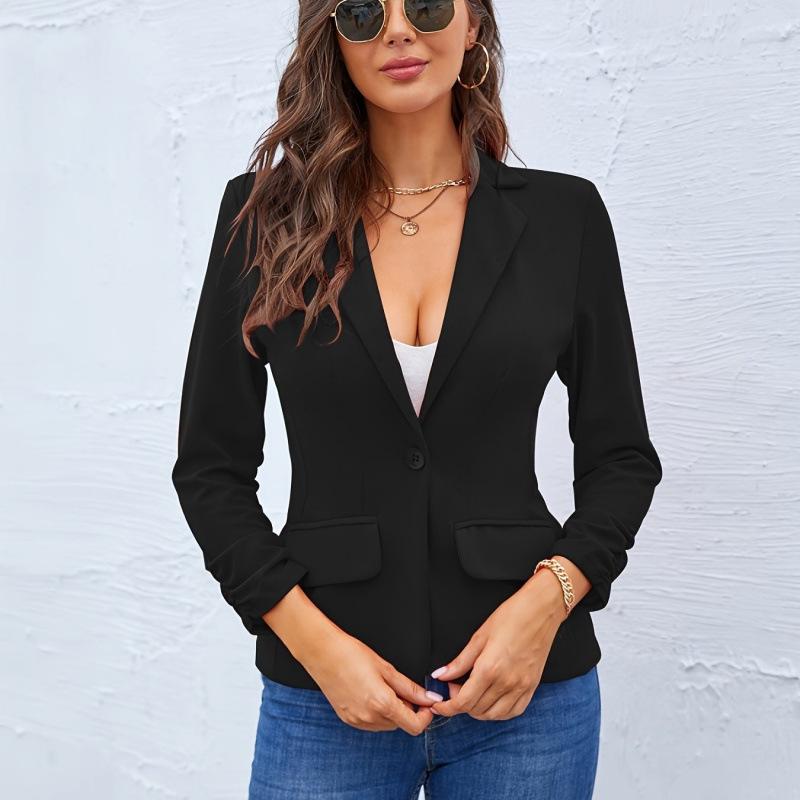 

Solid Color Office Blazer - Pure Commuter Suit XX-Large чёрный