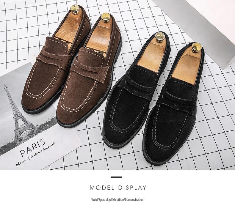Men's Suede Matte Loafers - Autumn Business Casual Slip-on Driving Shoes