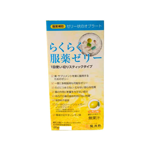 Ryukakusan Easy-to-Swallow Jelly Sticks, 25g x 10 Sticks, Includes Original Pocket Tissues
