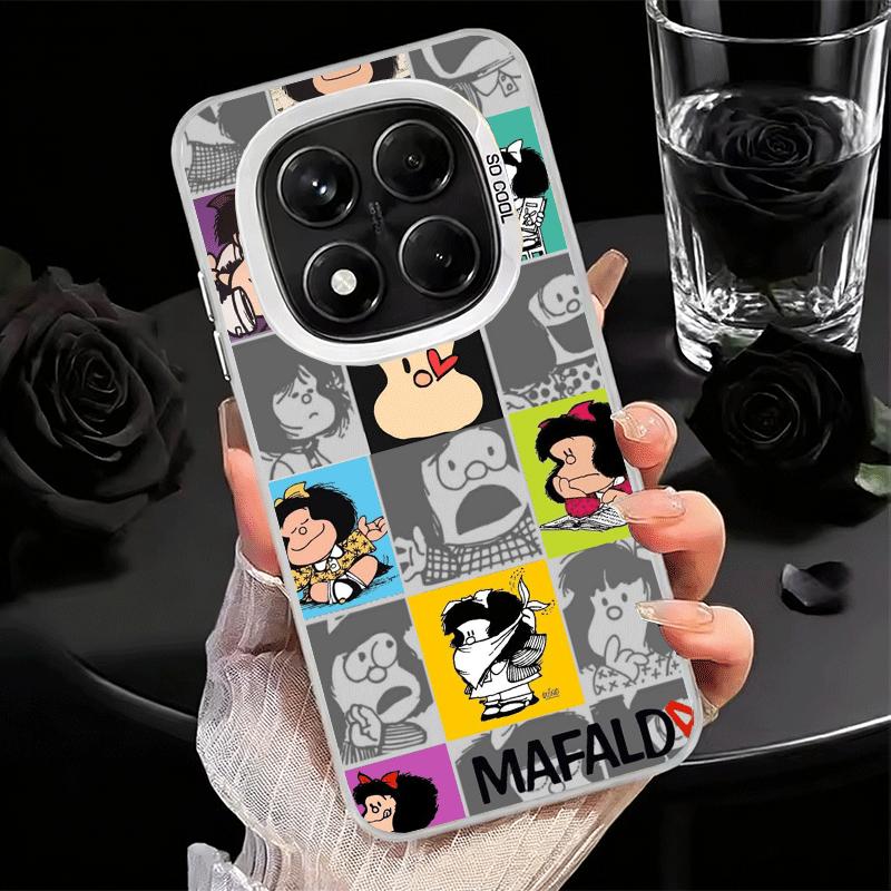 Mafalda Cartoon Cute Soft Phone Case for Xiaomi Redmi Note 13 14 15 Pro Plus 12S 12 11S 11 11T 10S 10 Shockproof Cover Back Shel