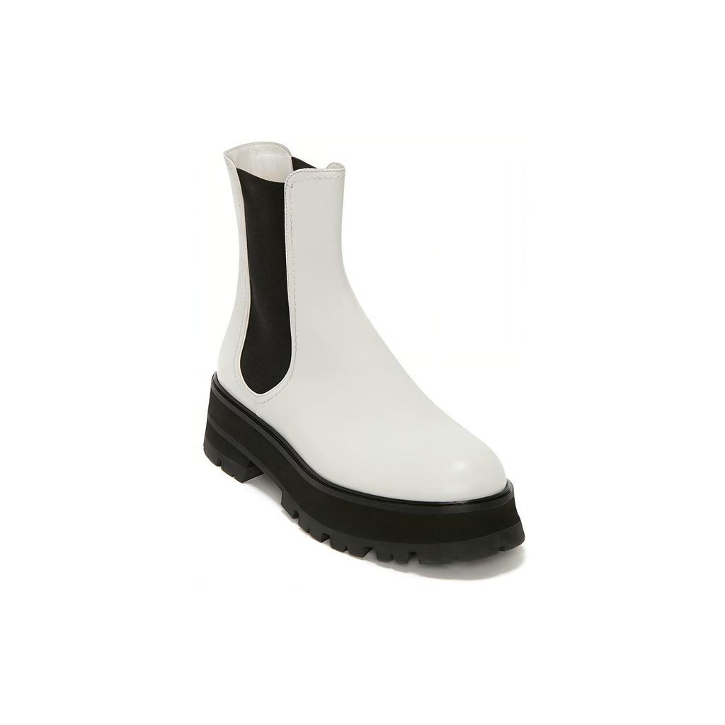 Alexander McQueen Rave Chelsea Boot White Black Women's 700077WIC629360