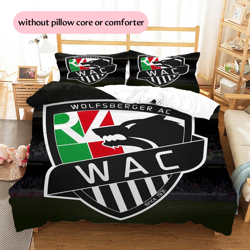 Wolfsberger AC Motif Literie Décoration de Maison Cadeau d'Anniversaire et de Fête (1 housse de couette + 2 taies d'oreiller, sans garniture.)