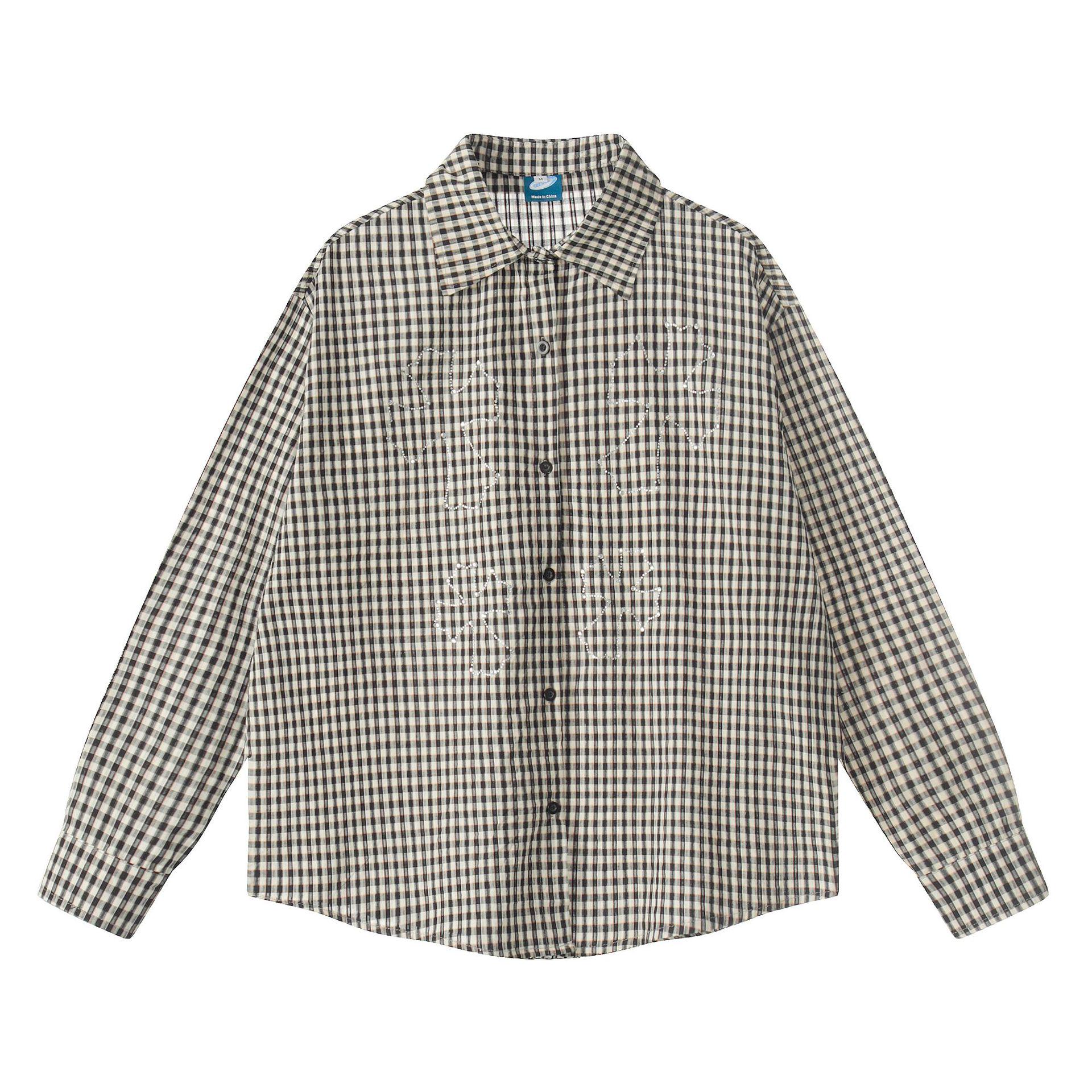 Унисекс американская клетчатая свободная рубашка с длинным рукавом - 2026 Повседневная весенняя коллекция X-Large