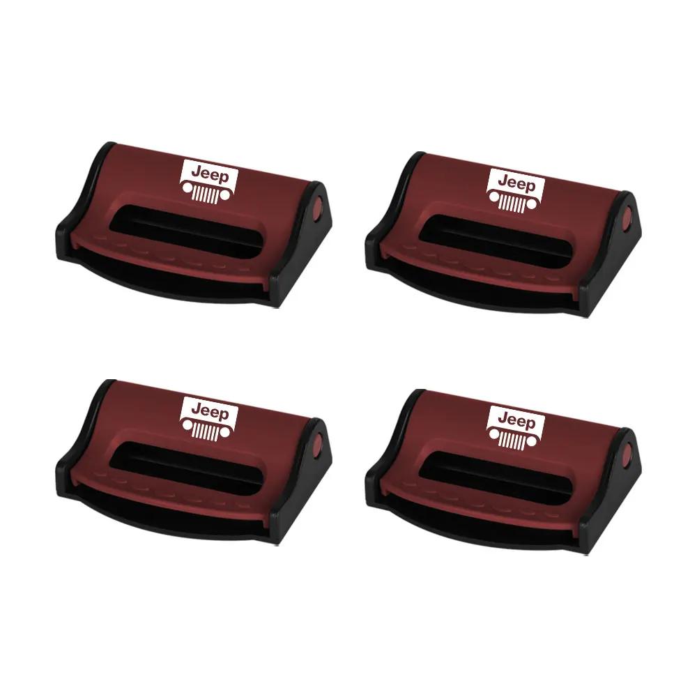For Jeep Car Safety Seatbelt Stopper Buckle Auto Seat Belt Limit Stop Clip For Jeep Grand Cherokee Wrangler JK Gladiator Comp