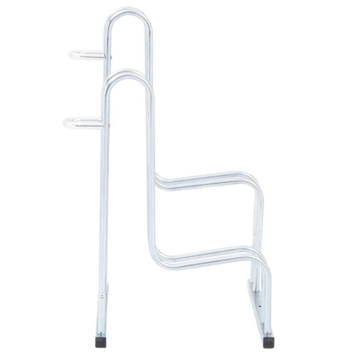 Support de vélo au sol autoportant pour 2 vélos acier galvanisé