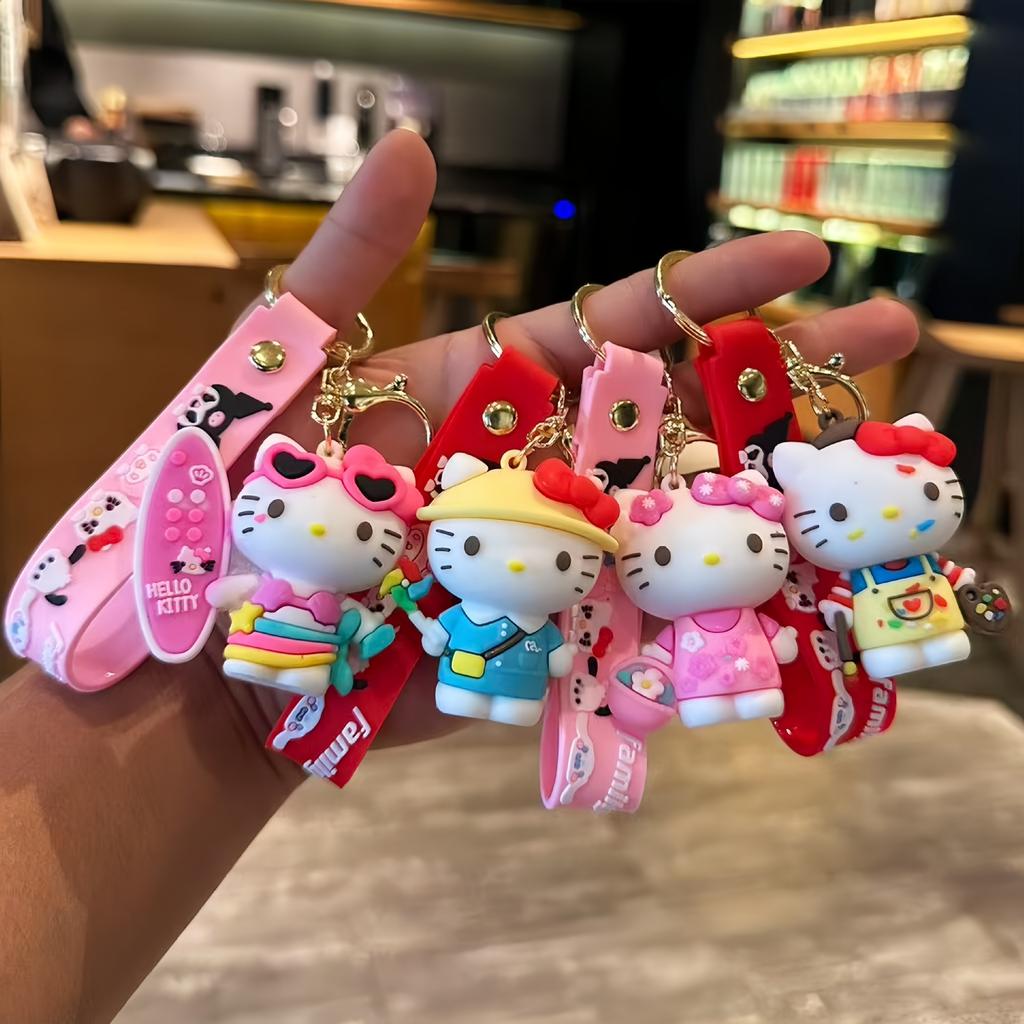 Cartoon KT Cat Keychain Couple School Bag Car Pendant Small Gift Baby Catcher Gift