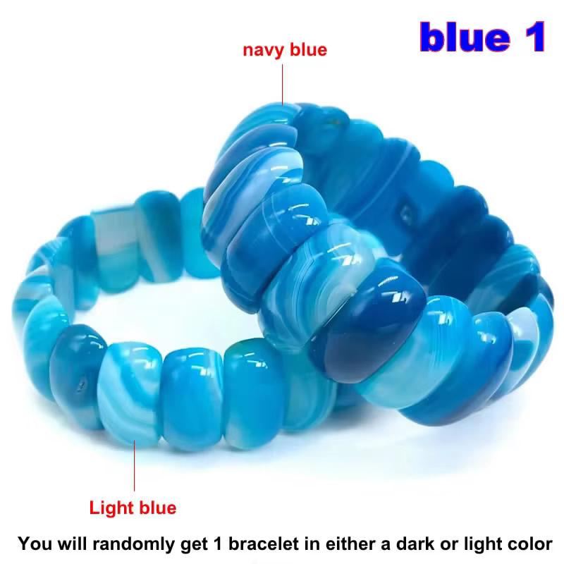 Natural 9 Color Botswana agate Stone Beads Bracelet Natural Gemstone Jewelry Bangle For man Woman For Gift Wholesale
