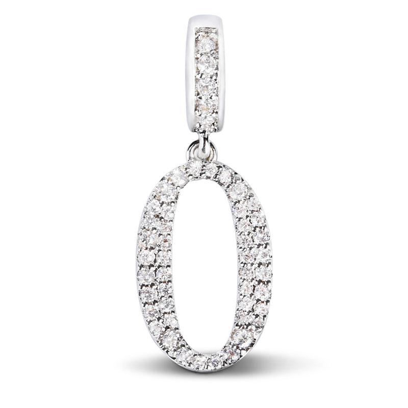 

High Quality Fine Charm Bead Components Do It Yourself Women High Quality Fine Jewelry Perfect Gift Sparkling 0-9 Lucky Numbers Zirconia Charm Bead