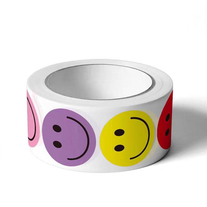 500 Stück Bunte Smiley-Gesicht Aufkleber Rolle 1 Zoll Niedliche Glückliche Emoji Belohnungsaufkleber für Party Geschenk Dekoration DIY Persönliches Hobby