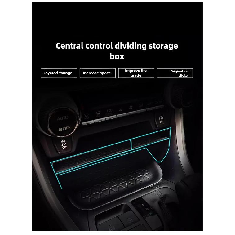 For Toyota RAV4 XA50 2019~2025 RAV 4 Hybrid Car Center Console Dashboard Organizer Tray Armrest Storage Box Interior Accessories