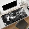 Large Gaming Mouse Pad Antislip Base Stitched Edges Gothic Black Angel Anime Girl Print Keyboard Pad for Gamer Home Office