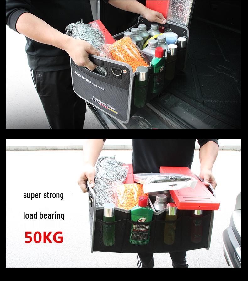 Car Trunk Organizer: Foldable Rear Storage Box