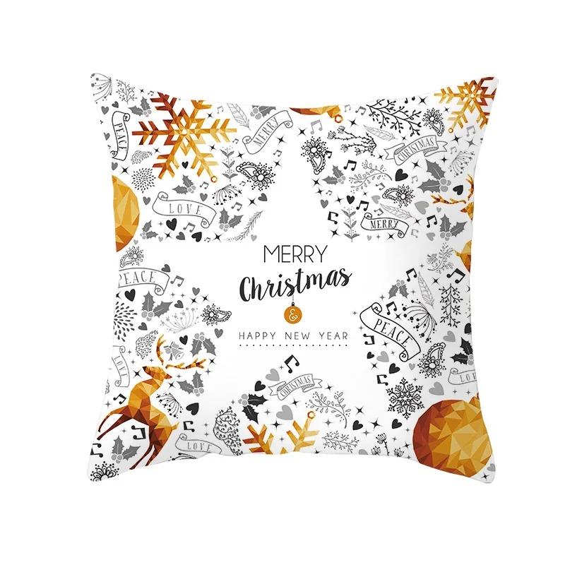 Christmas Themed Pillowcases Car Accessories Office Santa Claus Living Room Sofa Home Pillowcases