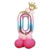 32inch Gradient Rainbow Number Balloons Princess Gold Crown Baby Shower Party Balloons Happy Birthday Decoration Kids Toy