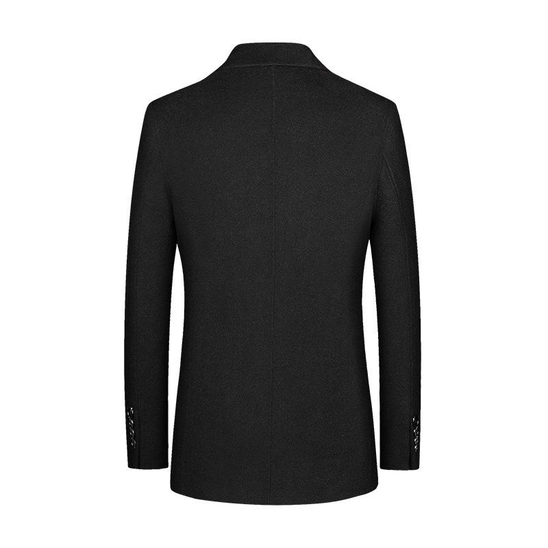 100% Wool Suit Double-sided Woolen Suit Korean Version Slim-fit Solid Color Wool Suit Men's Coat