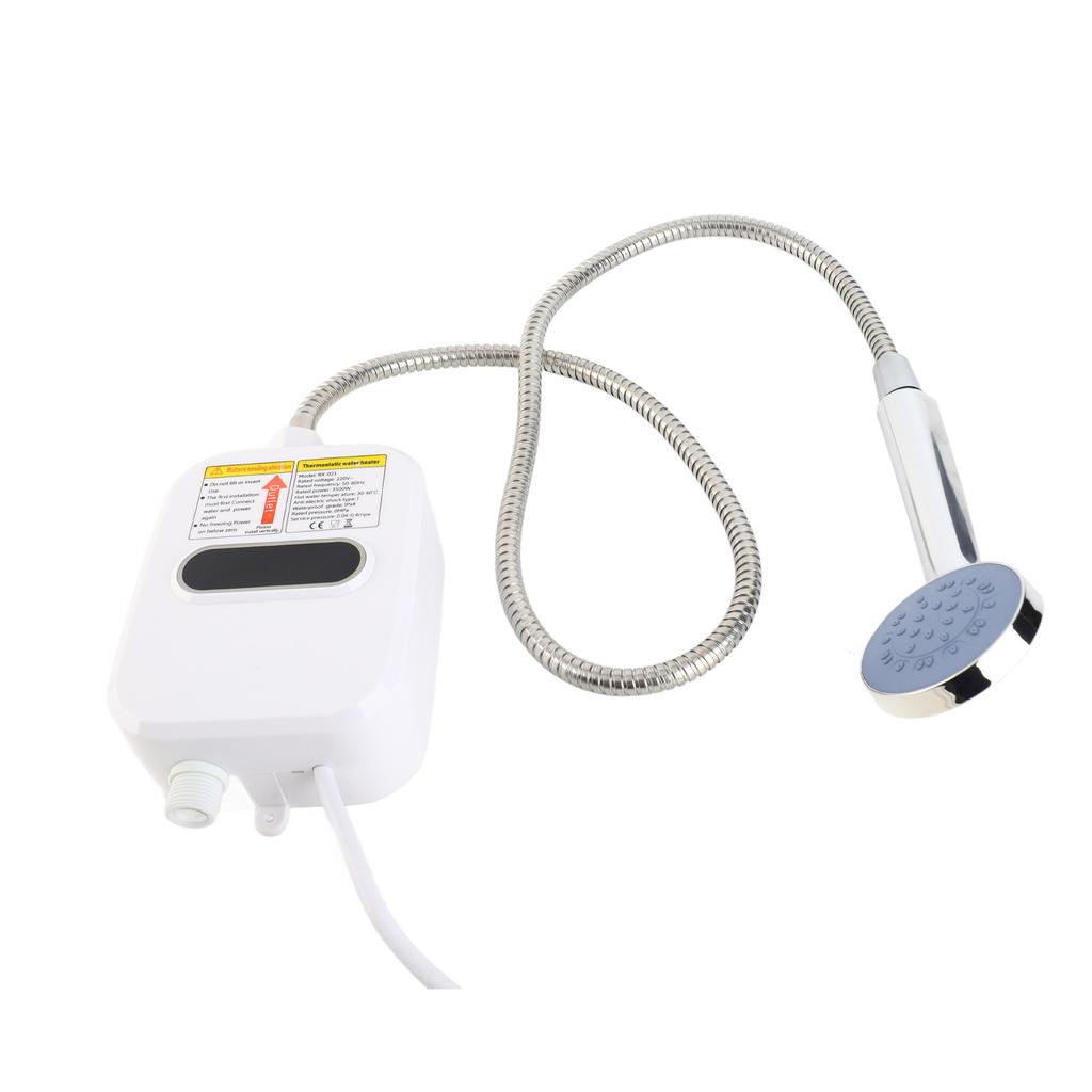 Instant Water Heater Compact Electric Tankless Water Heater with LCD Display IPX4 Waterproof Adjustable Temperature