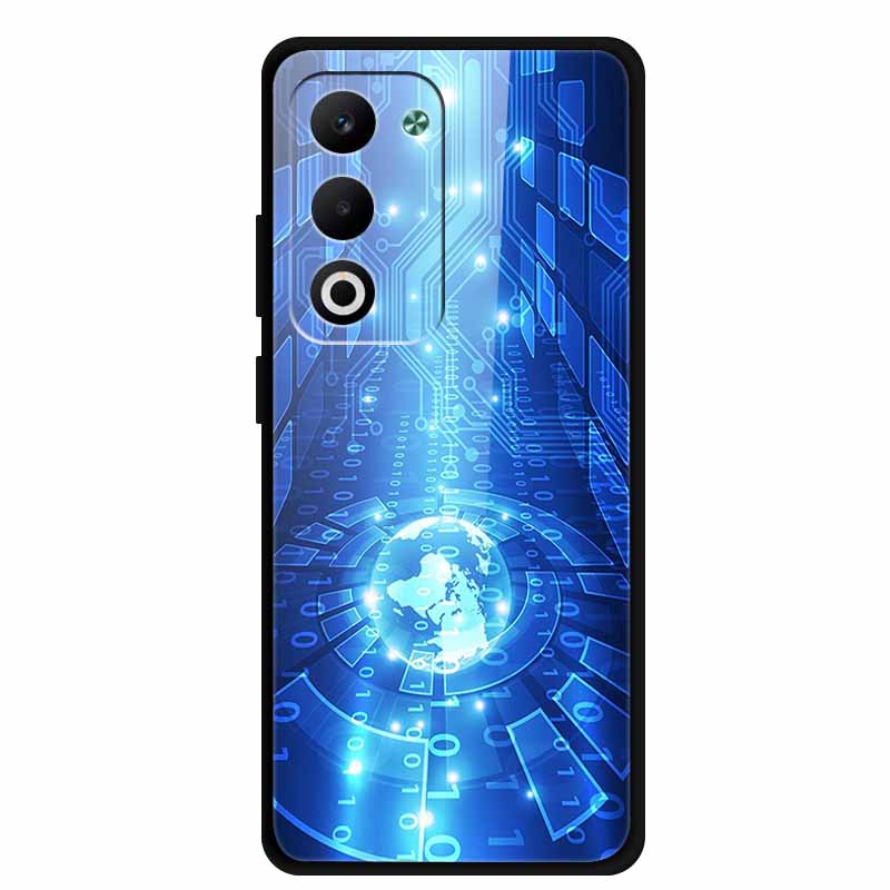 Glass Back Cover For OPPO A5i Pro 5G Case A5iPro Coque Hard Tempered Glass Case For OPPO A5m A5 5G 4G Phone Case A 5 Soft Bumper