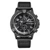 New Casual Men's Quartz Watch – Retro Sports Design with Silicone Strap, Black and Blue
