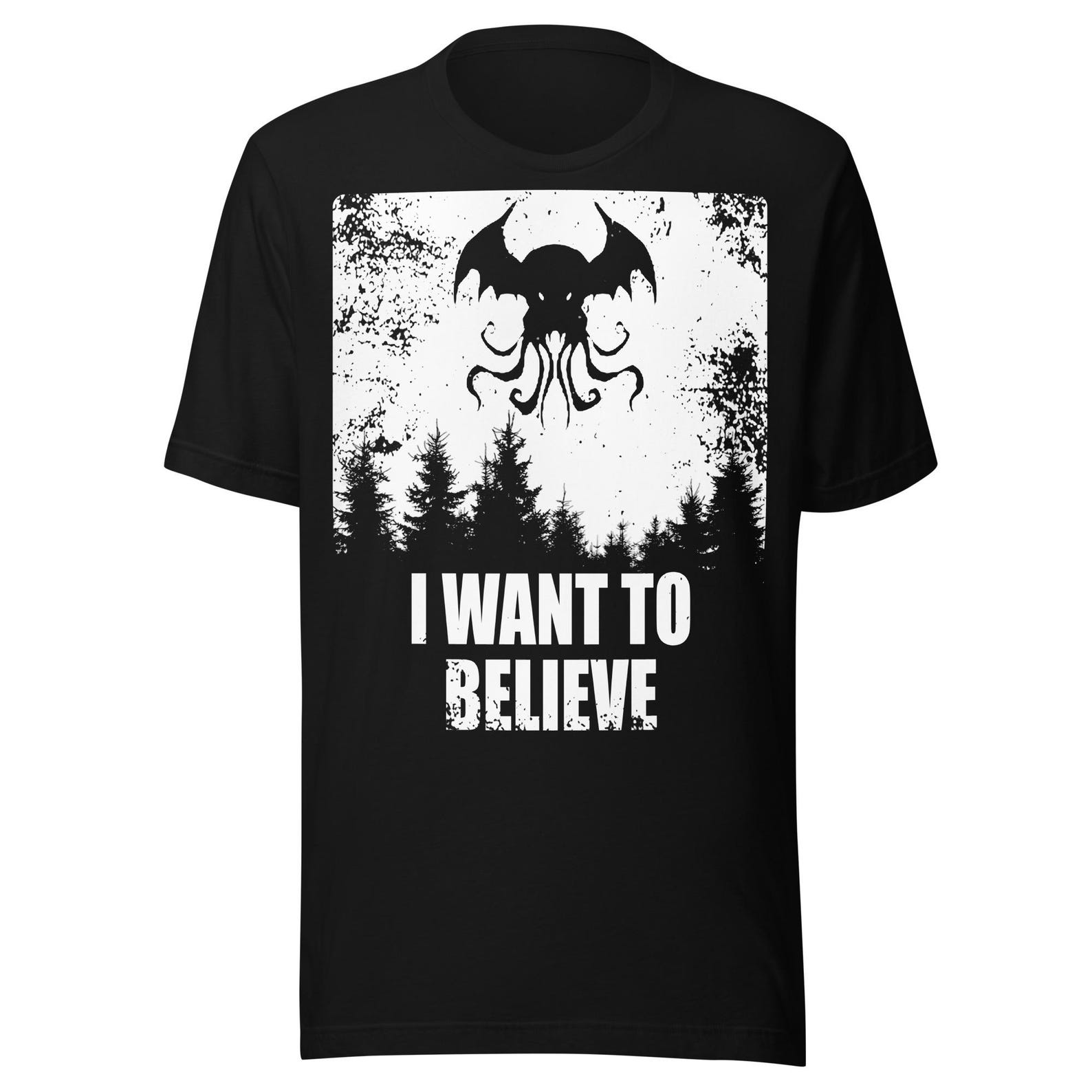 I want to Believe Cthulhu Cool Lovecraft Necronomicon t-shirt S