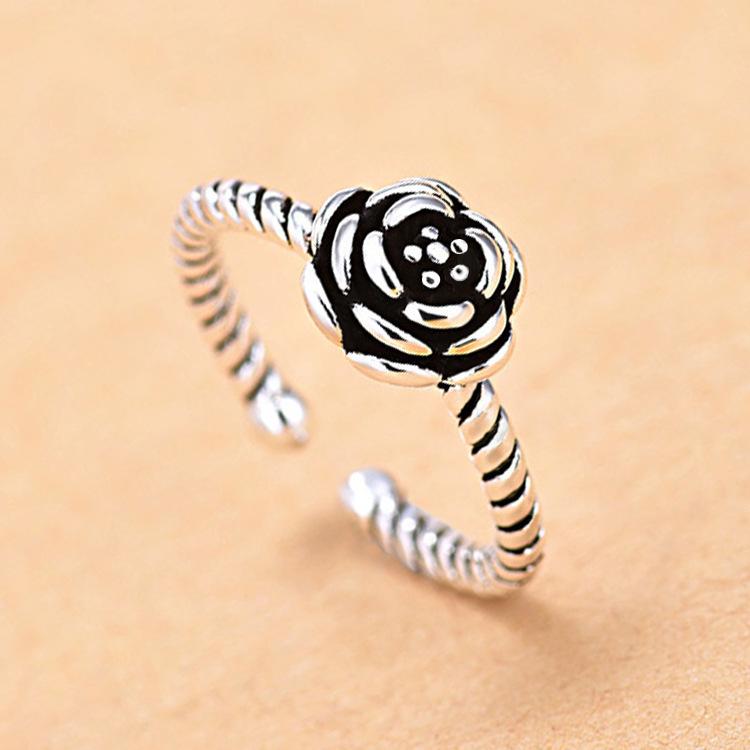 Opening Vintage Ring Female Simple Cold Wind Adjustable Index Finger Ring Small Fresh Personalized Finger Ring