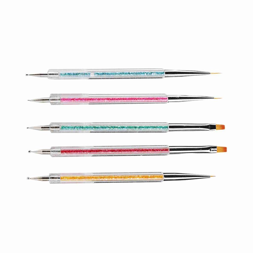 5pcs Nail Art Brush Pen Manicure Tool Set Drawing Painting Decoration Pen