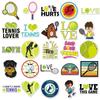 50pcs Waterproof Tennis Sports Stickers for Suitcase, Notebook, and Phone Decoration