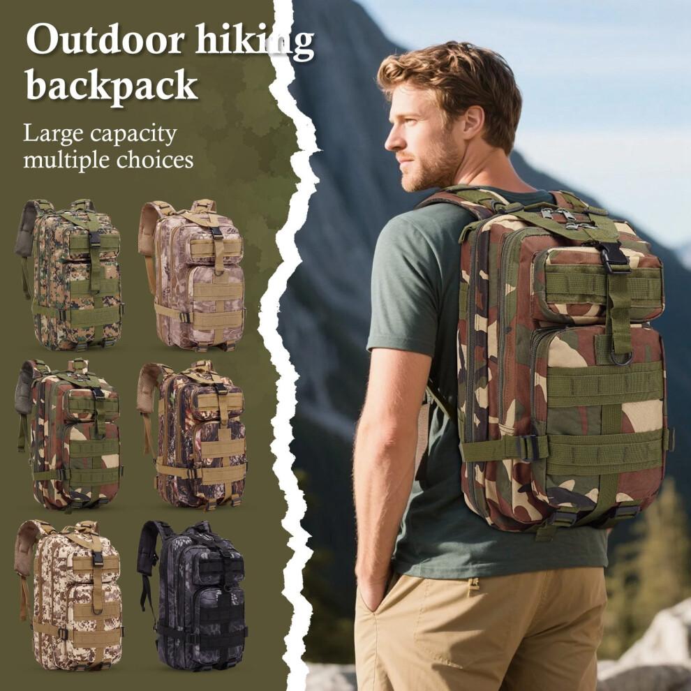 35L Military-Style Hiking Backpack for Men & Women – Waterproof Nylon, 180 Open Compartment, Multi-Pocket, Camping/Fishing/Travel Compatible