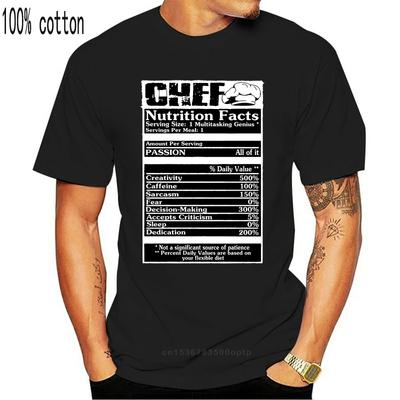 Chef Shirt - Chef Nutrition Facts T Shirts