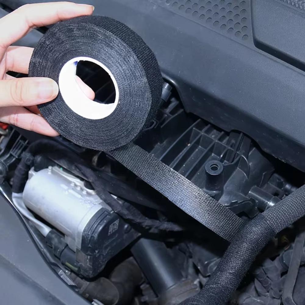 10M Heat-resistant Harness Tape Automotive Wiring Multipurpose Waterproof Tape Black Self Adhesive Electrical Insulating Tape