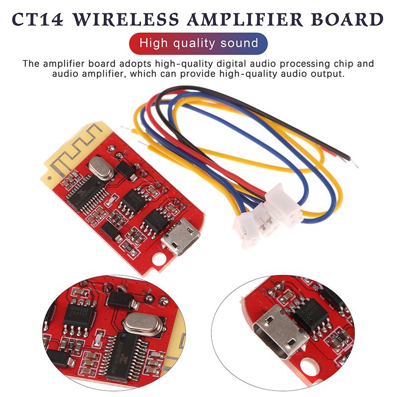 Ct14 Mikro 4.2 Ses Amplifikatör Kartı 5Vf 5W+5W Bluetooth Uyumlu Şarj Portlu Dijital Ses Amplifikatör Modülü