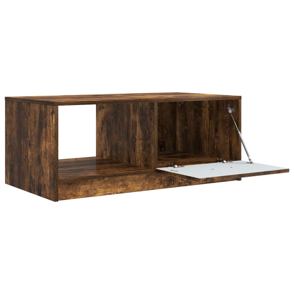 Coffee Table Smoked Oak 90 x 50 x 37 cm Particleboard