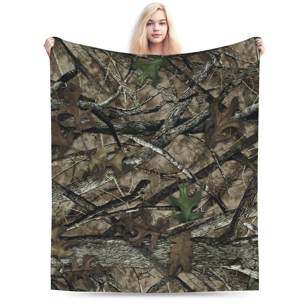 Green And Brown Camo Super Soft Blankets Kids Adult Plush Throw Blanket Fashion Bedroom Flannel Bedspread Sofa Bed Cover