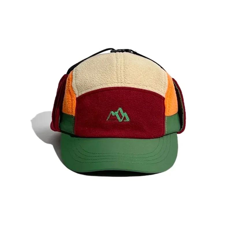 

Новая бейсболка с коротким козырьком, в цветовой гамме, с защитой ушей, осенне-зимняя, мужская, женская, теплая, бархатная, для улицы, шляпа-авиатор, шляпа-ведро M56-58cm оранжевый