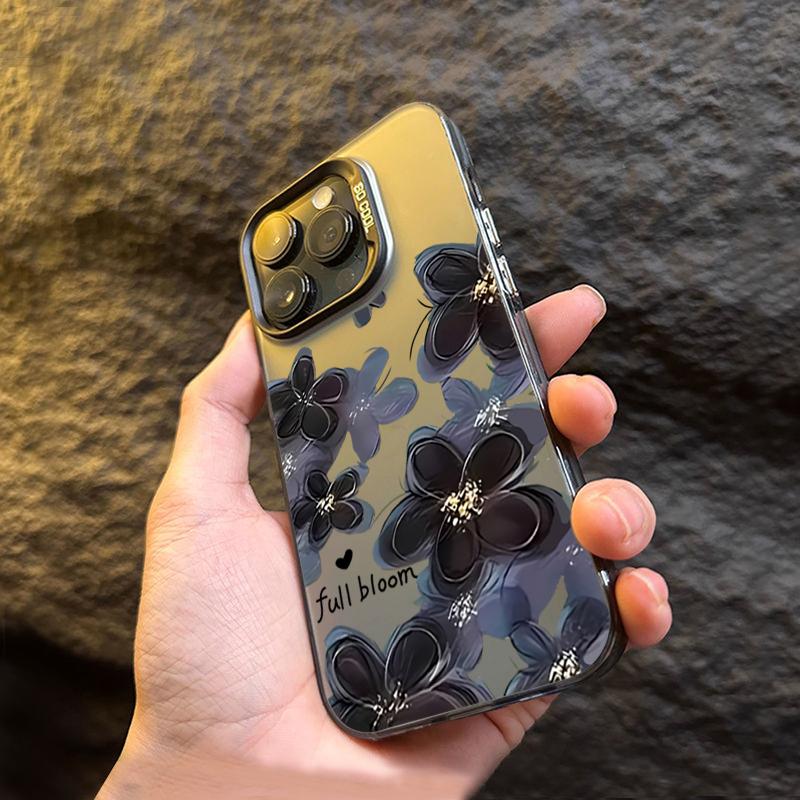 Full Bloom Flowers Electroplate IMD Phone Case For  Poco F5 X5 X6 M6 Pro 4G Mi 14 13 12 12T 13T Pro 11 Lite 5G Back Cover