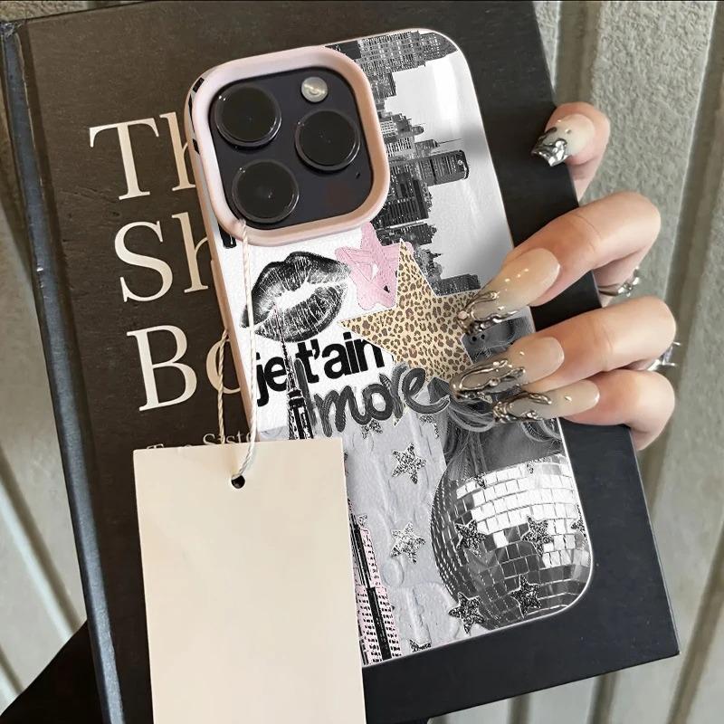 

Eiffel Tower Light Ball Pattern Phone Case For iPhone 17 16 Pro Max 15 Plus 14 13 12 11 17Air XS Max XR X Faux Leather Cover iPhone XR