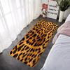 Doormat Flannel Floor Mat Leopard Grain Indoor Foot Rug Bedside Mats Kitchen Corridor Water Absorbent Carpet Ideal Balcony Decor