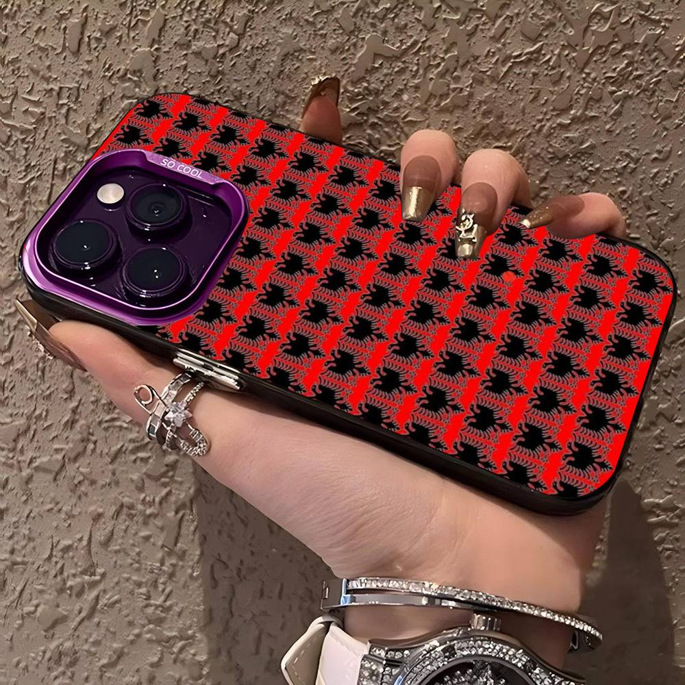 

Albanian Flag Map Phone Case For IPhone 16 15 14 13 12 11 17 Pro MAX Plus Pro Matte Shockproof Cover iPhone 15