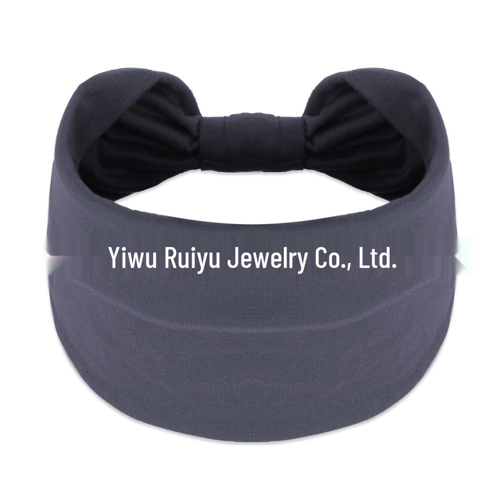 Cross-Border Women's Wide Cotton Elastic Sports Headband