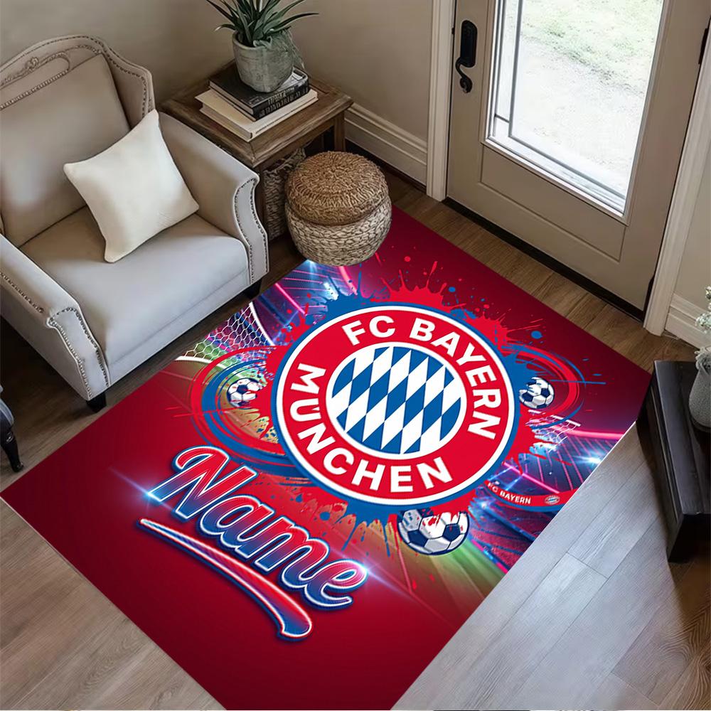 Bayern Munich Fan Gear Floor Rug Office Rug Suitable for Living Rooms Dormitory Kitchen Bedrooms Anti-slip Rug Decorate Offices Spiritual Gift