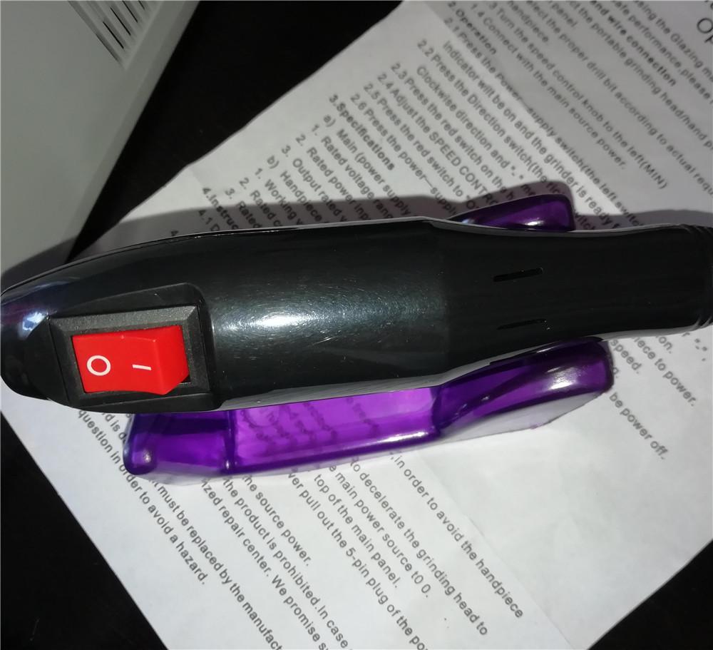 Profesionální elektrická vrtačka na manikúru Sada pilníku Sada Šedého pera na nehty s EU zástrčkou 100-240V