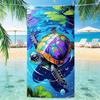 Beach Turtle Animal Printed Beach Towel, Quick Drying Absorbent Beach Towel, Outdoor Sports Swimming Beach Towel  Hair Towel